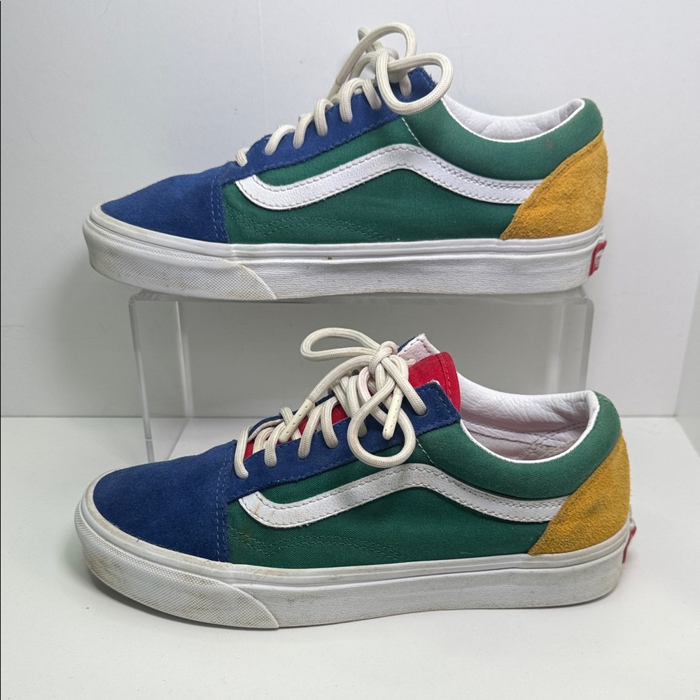 Vans Low Top Sneakers in Blue, Green, Yellow and Red